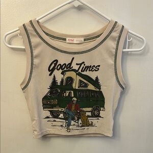 Romwe Good Times Crop Rank Top Size Small